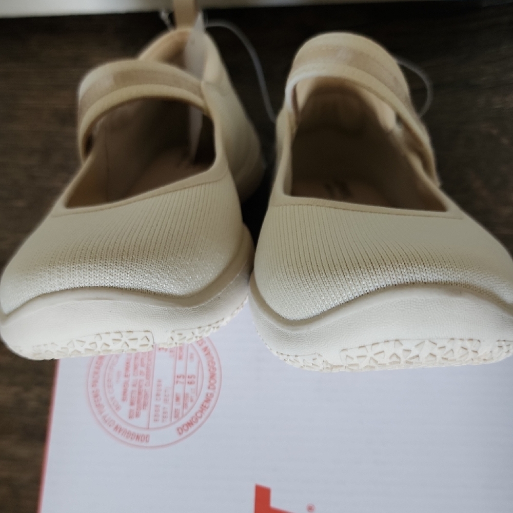 Women's Cream Athletic Shoes - Picture 6 of 12